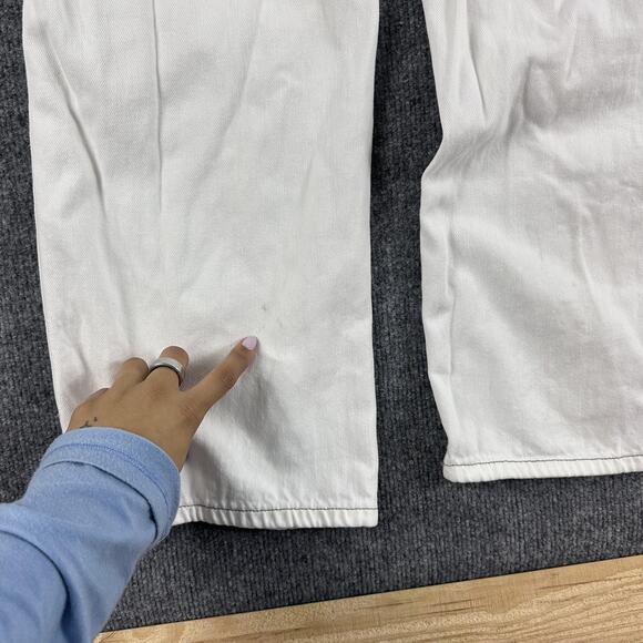 Reformation Jeans Womens 27 Lexi High Rise Wide Leg Ivory Button Fly Casual Chic - Picture 7 of 16